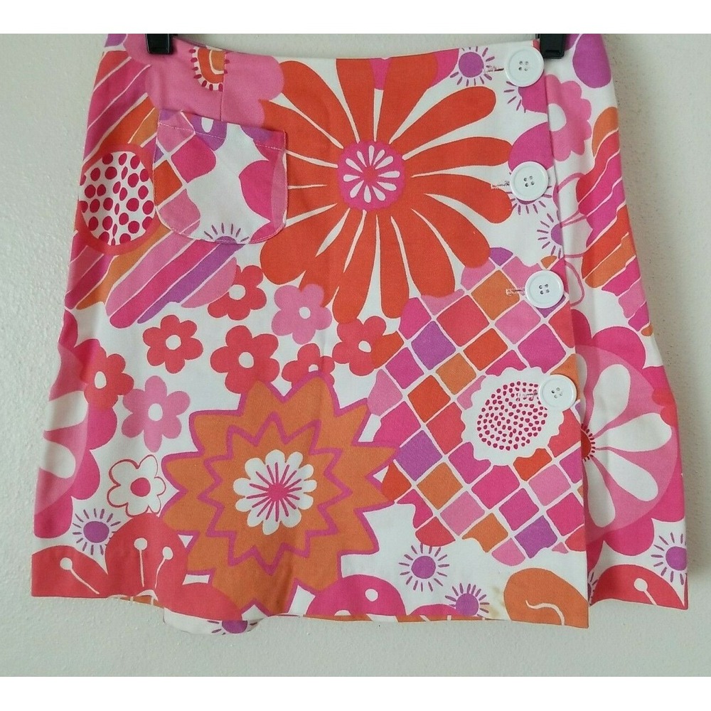 SUZETTE Multi Color Floral Print Above Knee-Length Pencil‎ Skirt Women's Size 4